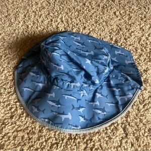 Jan & Jul Kids Shark Print Blue Sun Hat